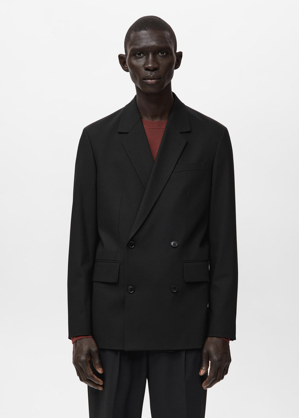 Boston regular-fit double-breasted suit jacket