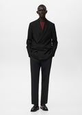 Boston regular-fit double-breasted suit jacket