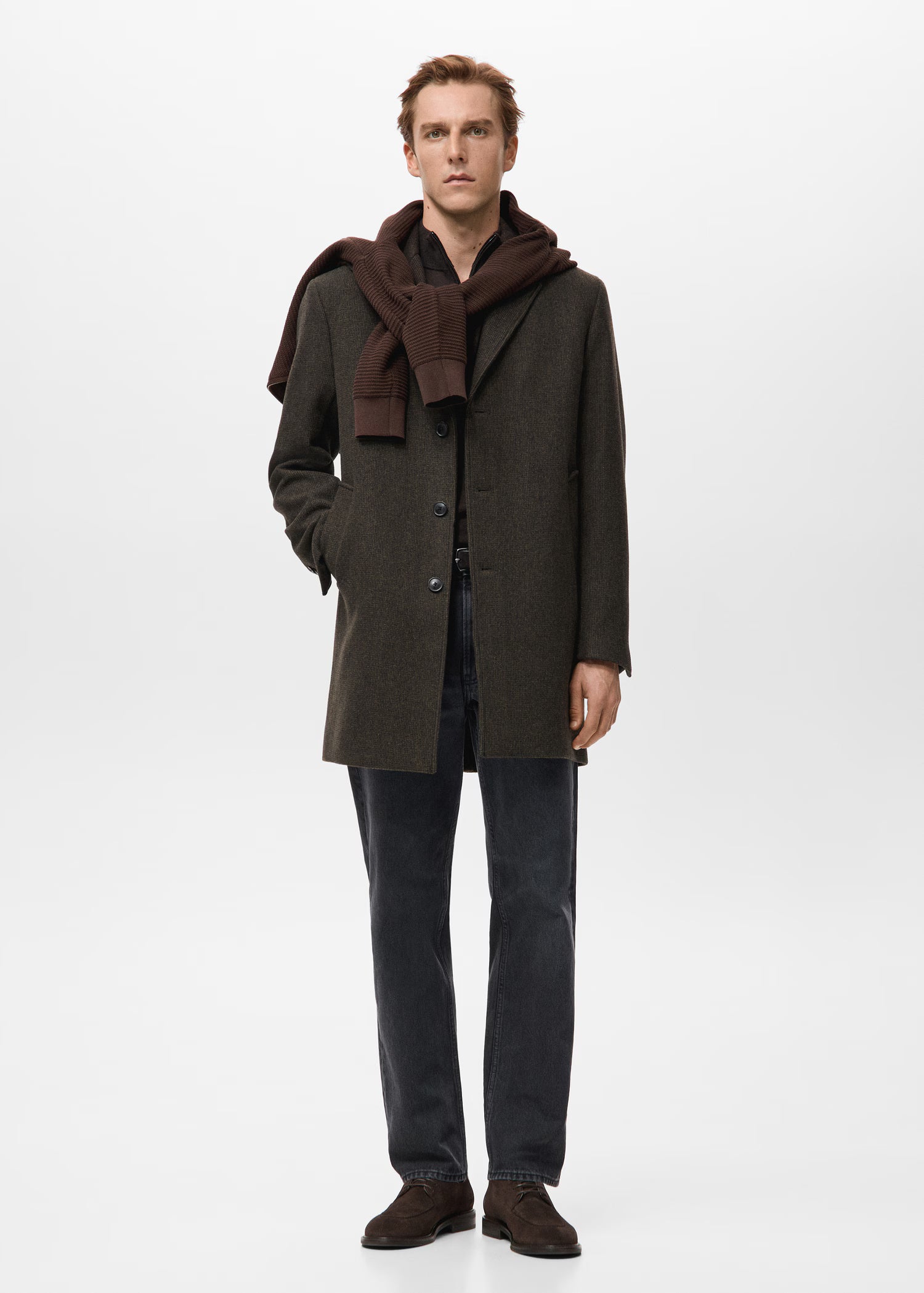 Lightweight recycled wool coat